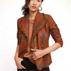 ANTHROPOLOGIE Cartonnier Sophie Wrap Jacket with Removable Belt Size 4